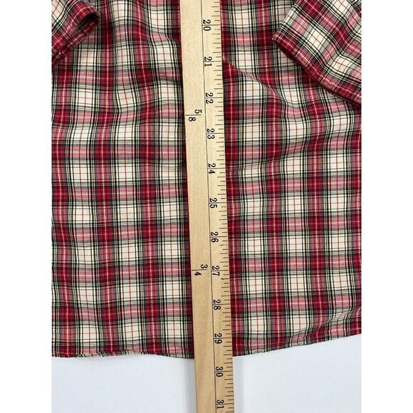 Ralph Lauren Men's Classic Fit Red Plaid Long Sleeve Button Down Shirt Sz 15/M - Picture 9 of 12